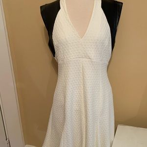 White and black dress